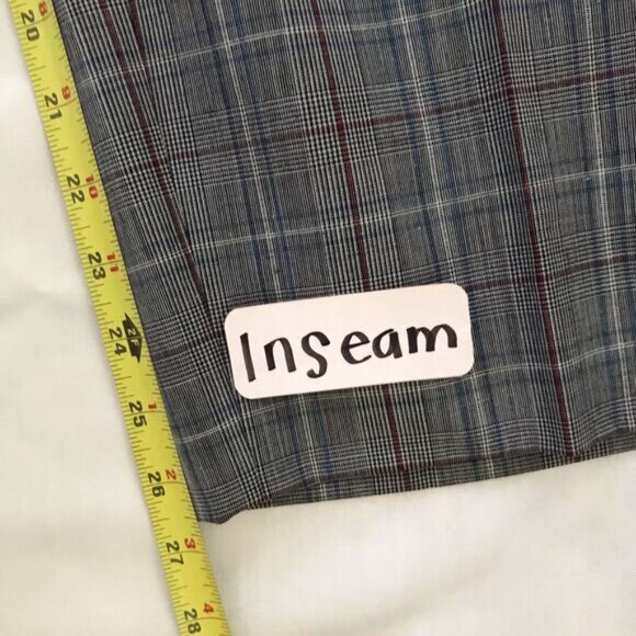 Tory Burch Gray Plaid Pleated Wool Blend Mid Rise Academia Dress Pants - 4 - Picture 7 of 9